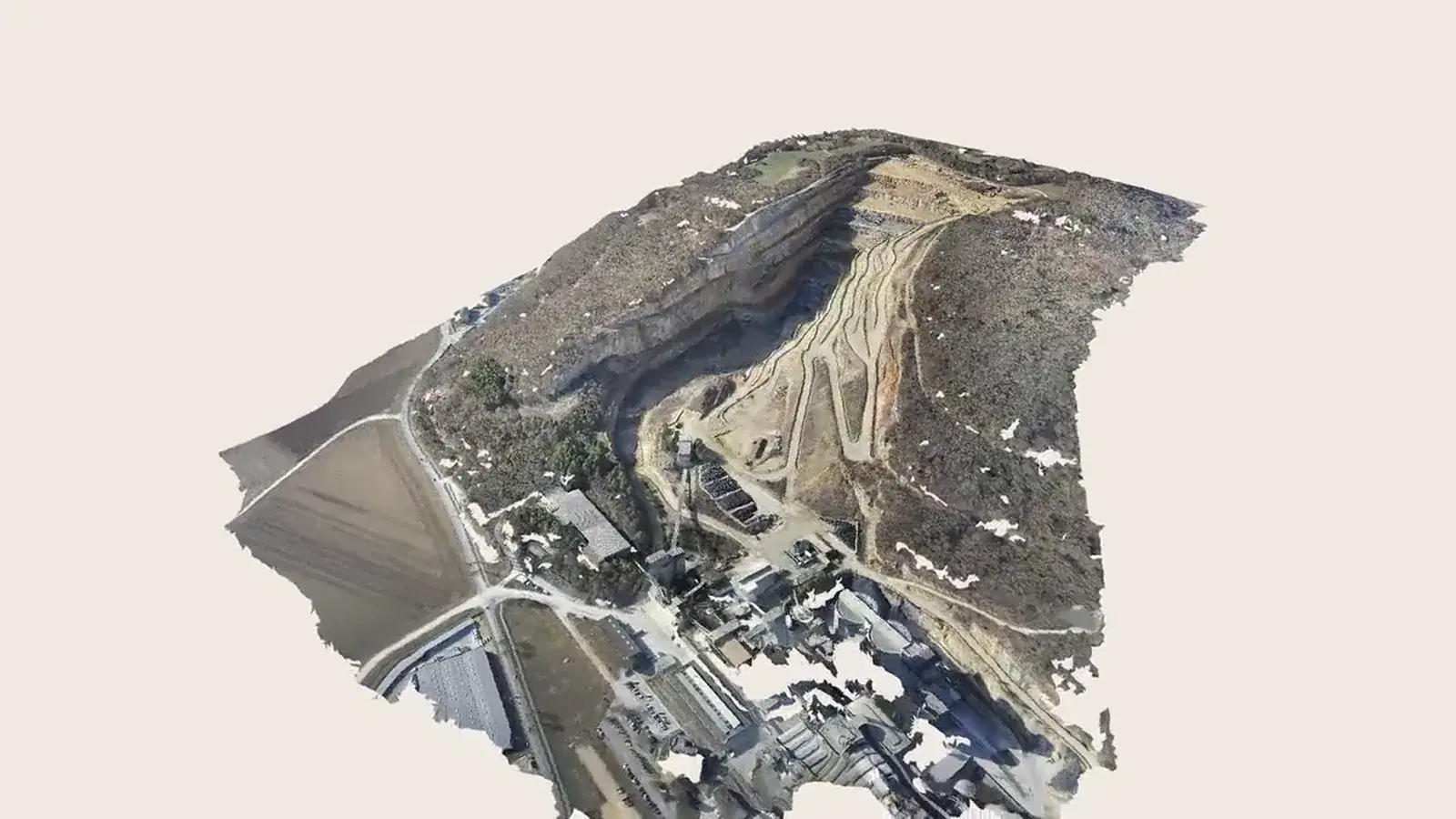 The demo quarry's 3D model