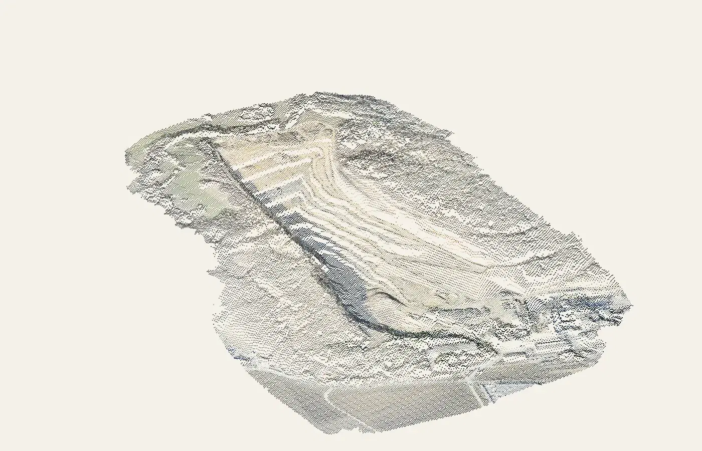 Dense point cloud of the demo quarry made by photogrammetry