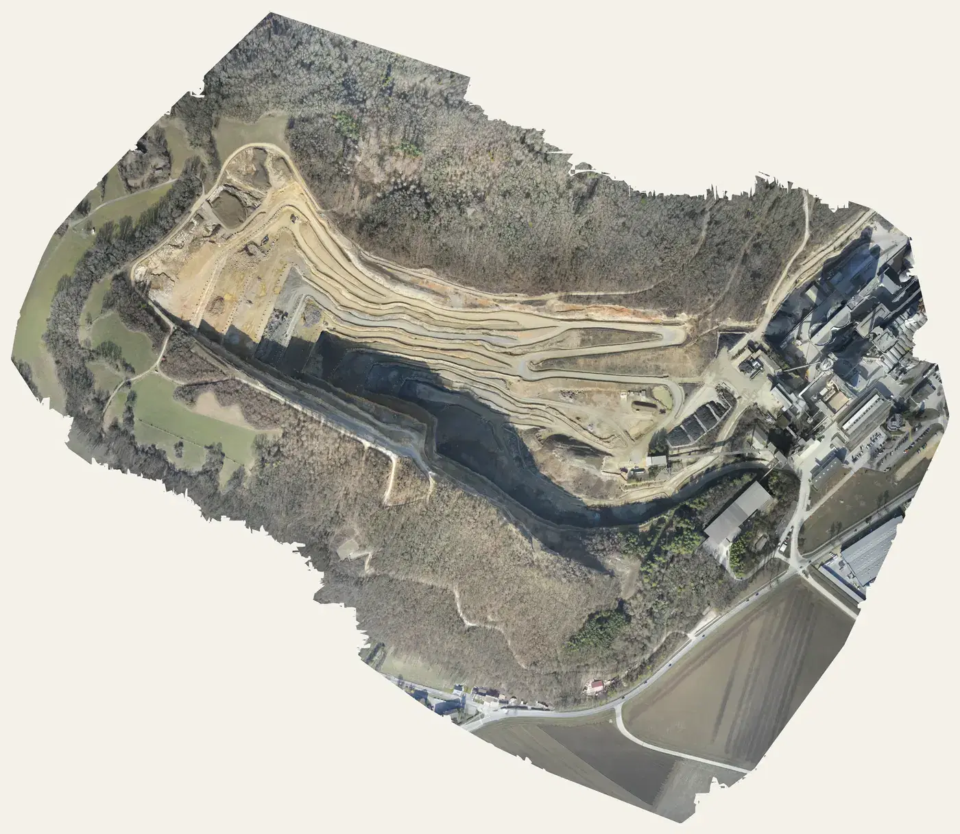 Orthomosaic of the demo quarry made from the drone photographs